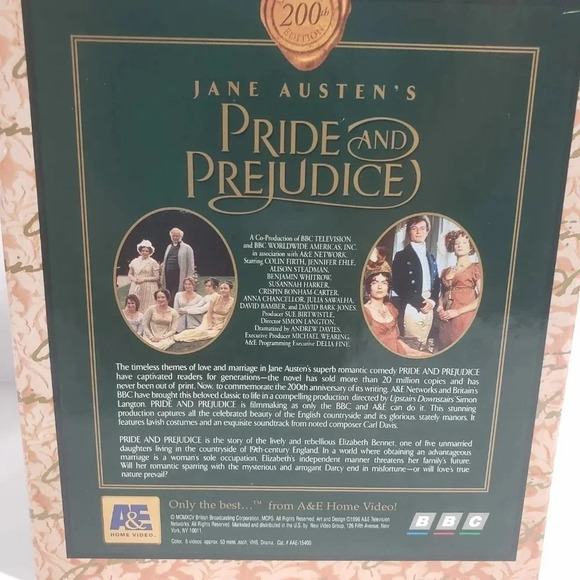 Pride and Prejudice Set  Of 6 Jane Austin's VHS Tapes. - Picture 4 of 6
